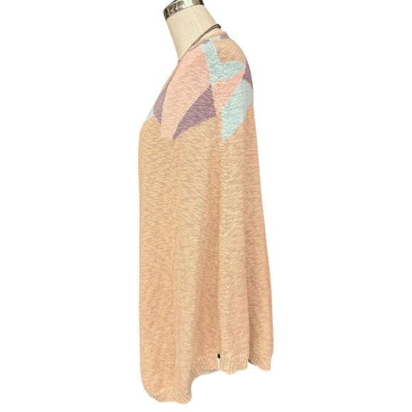 One Teaspoon Knit Cape Multicolor Trim – Size S/M, NWT, Soft Pastel Fall Layer - Picture 5 of 12